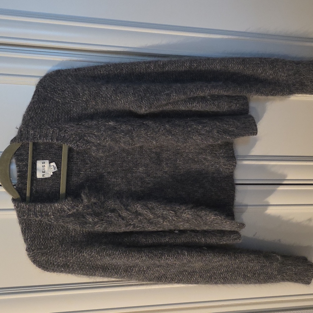 REISS | $325 Binsky Angora Blend Cardigan - Picture 4 of 10